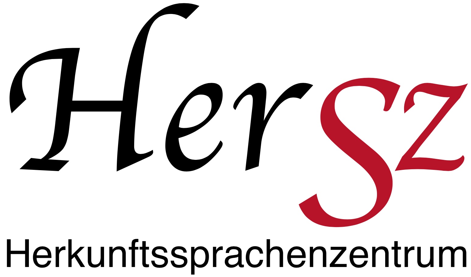 Logo rot mit Bildunterschrift